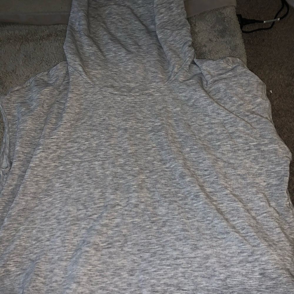 Gray sleeveless sweater